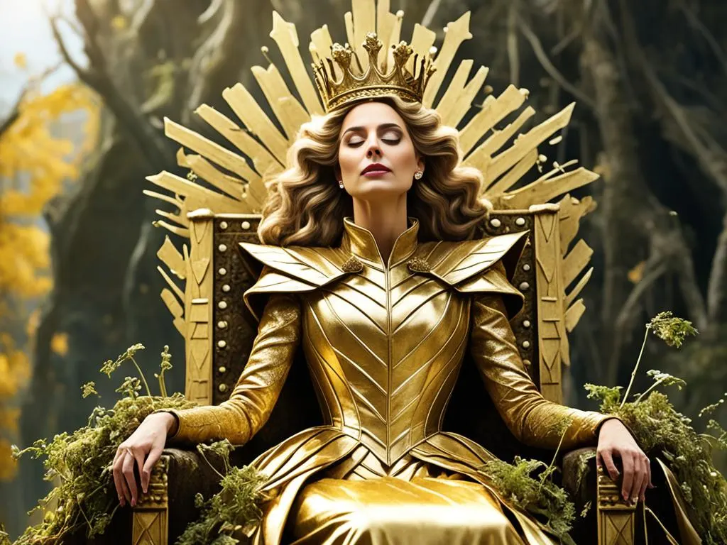 Reina de Oros en posición invertida