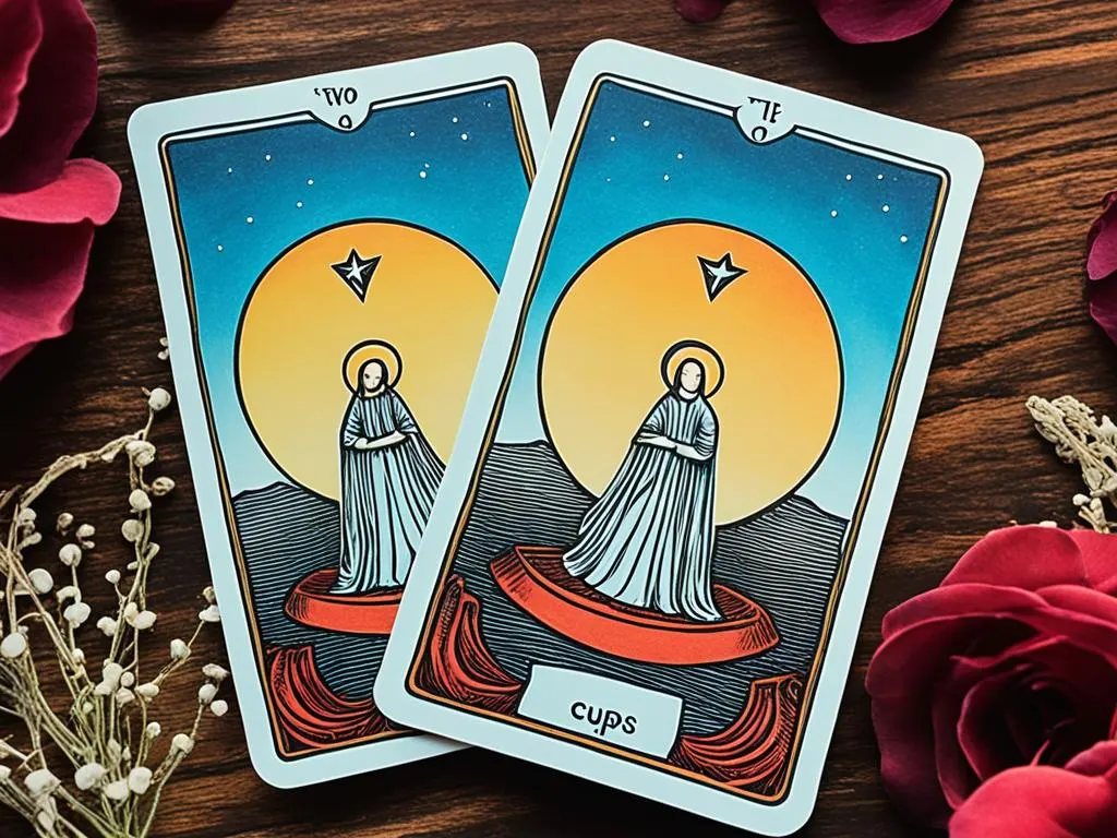 Significado del Dos de Copas al derecho en el Tarot Significado del Dos de Copas al derecho en el Tarot