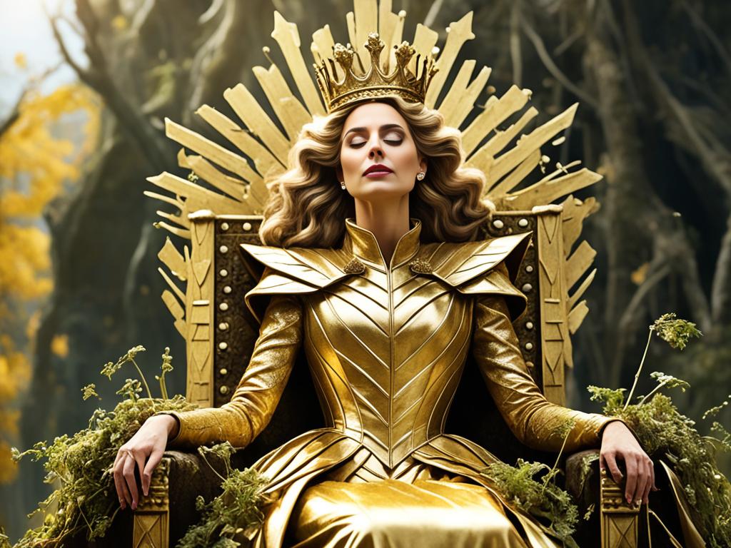 Reina de Oros en posición invertida Reina de Oros en posición invertida