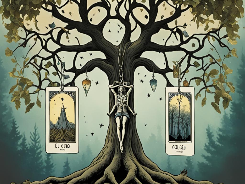Significado de El Colgado en el Tarot en una tirada de amor