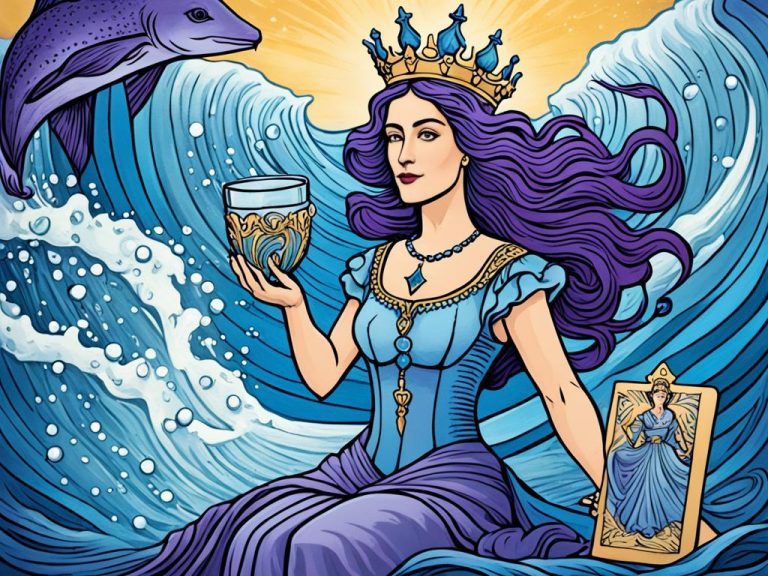 Home reina de copas en el tarot