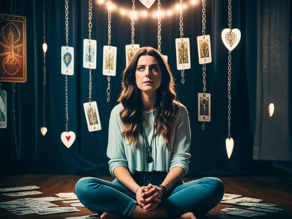 Significado de Ocho de Espadas en el Tarot en una tirada de amor