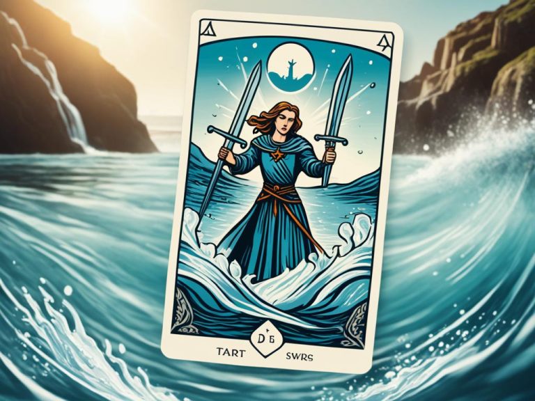 Significado de Seis de Espadas en el Tarot en una tirada de amor
