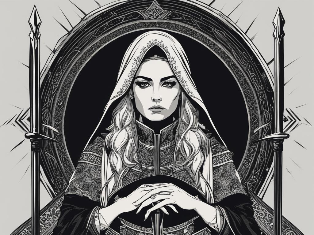 Significado de Sota de Espadas en el Tarot en una tirada de amor