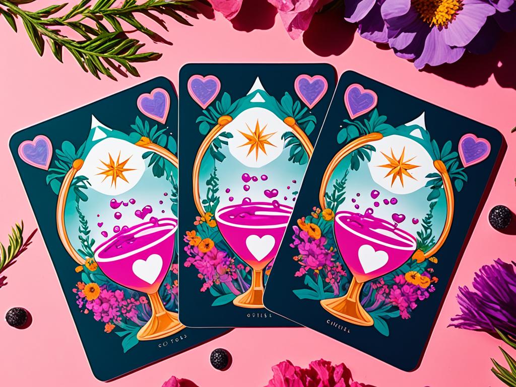 Significado de Tres de Copas en el Tarot en una tirada de Amor