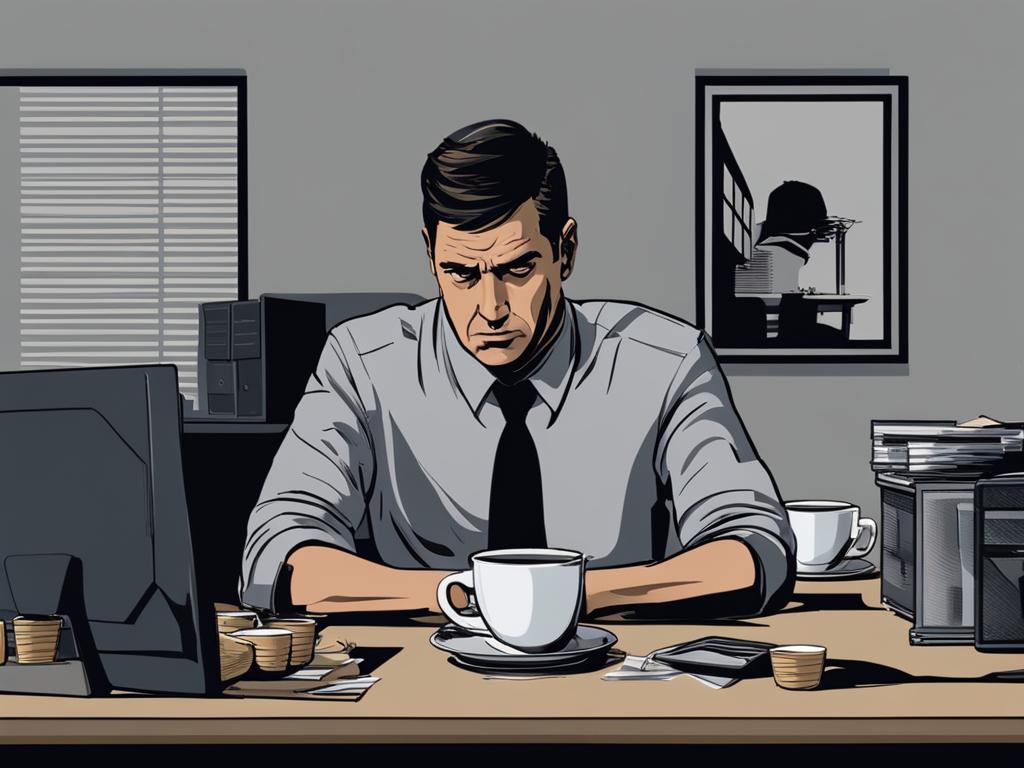 Cuatro de Copas en el trabajo